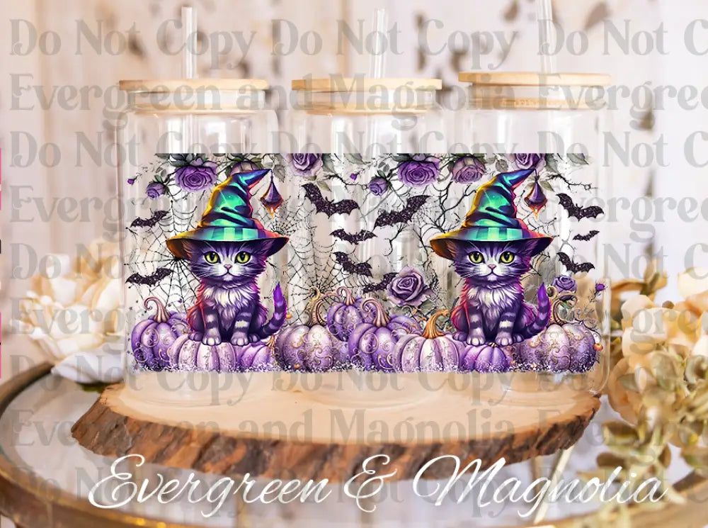 Cute halloween bundle 2 purple cat