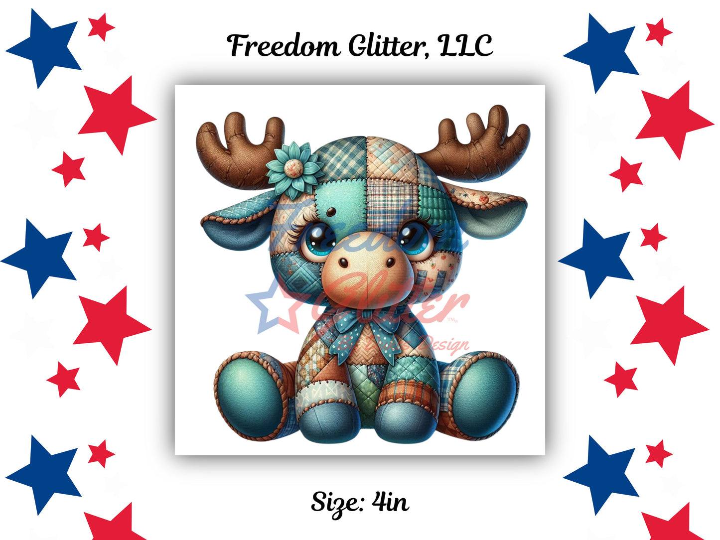Cute Moose Patchwork 2 (UVDTF)