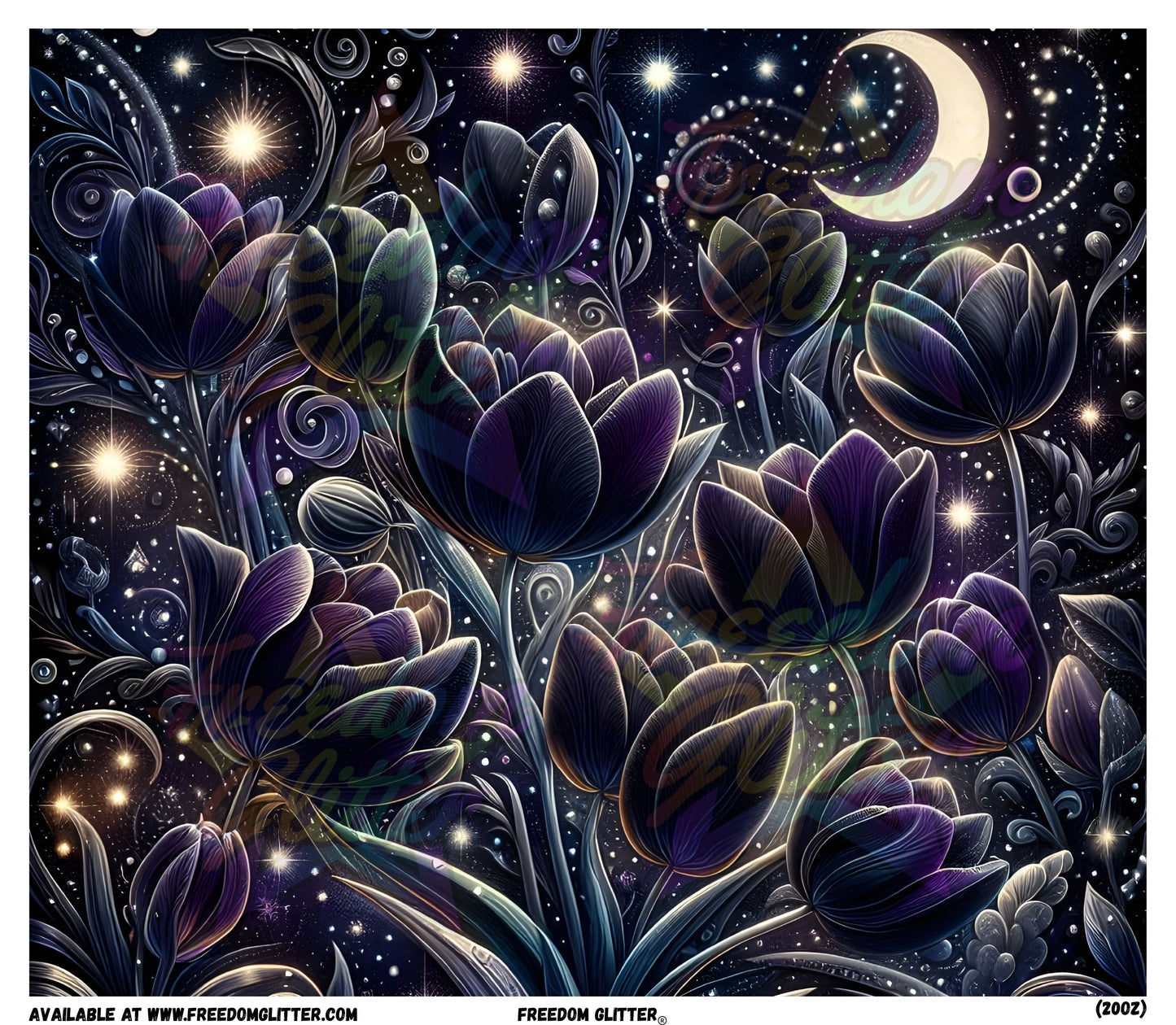 Dark Moon Tulips (Printed Vinyl)