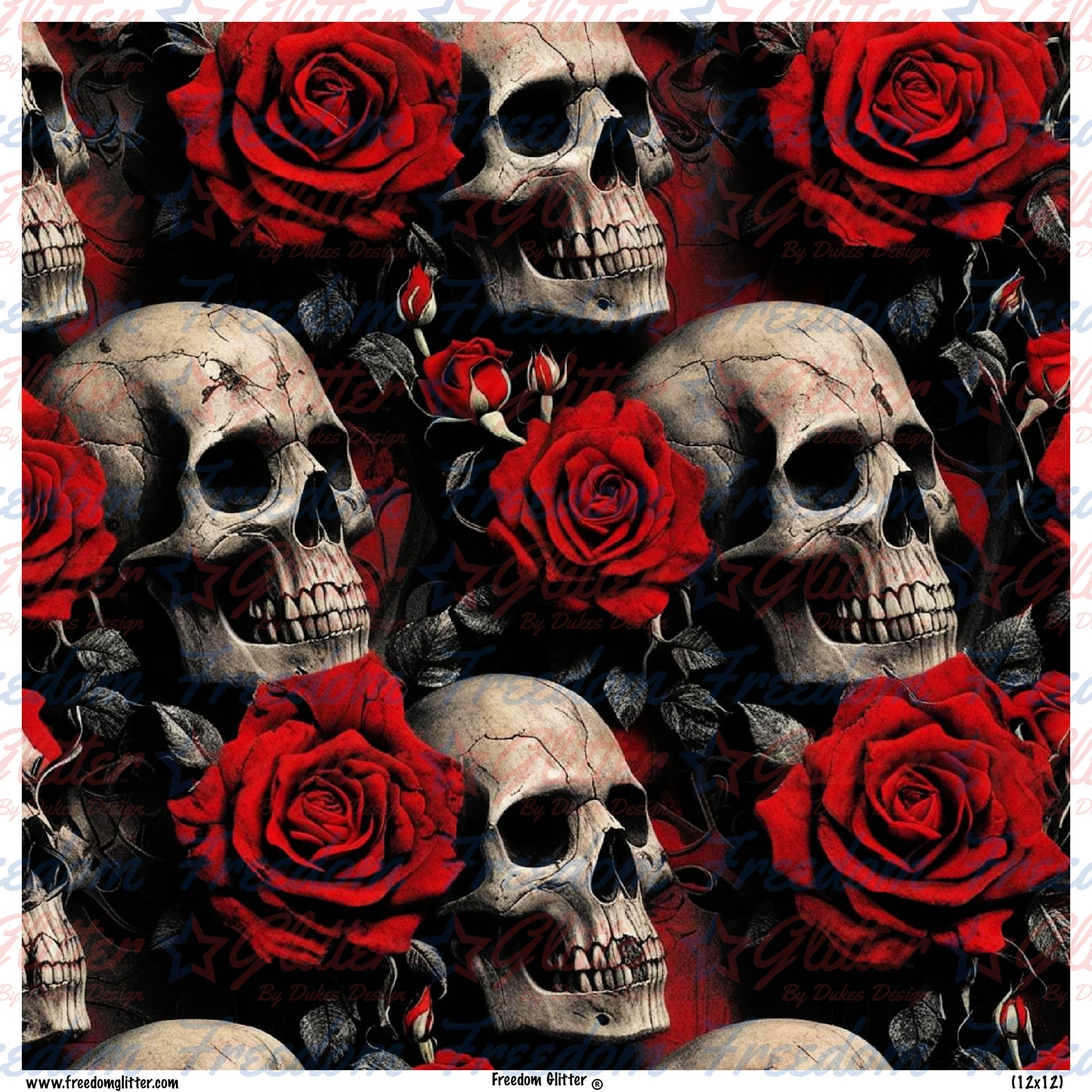 Dark Skulls & Roses (Printed Vinyl)