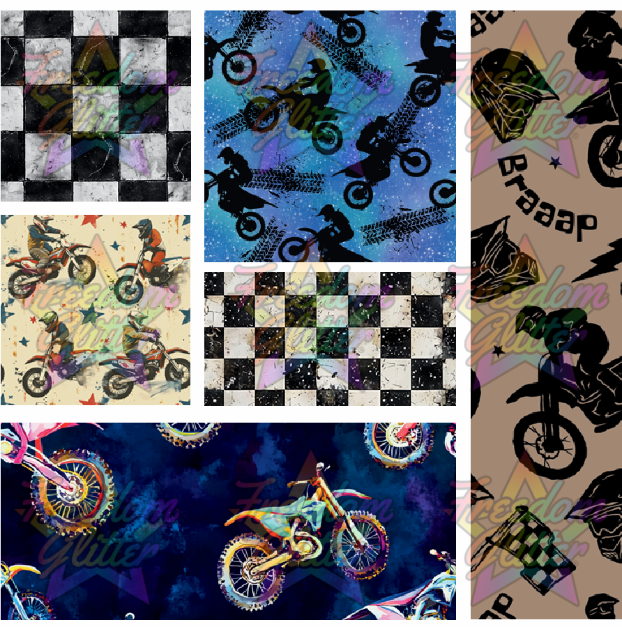 Mixed Image Sheet - Dirt Bike 1 (Printed Vinyl)