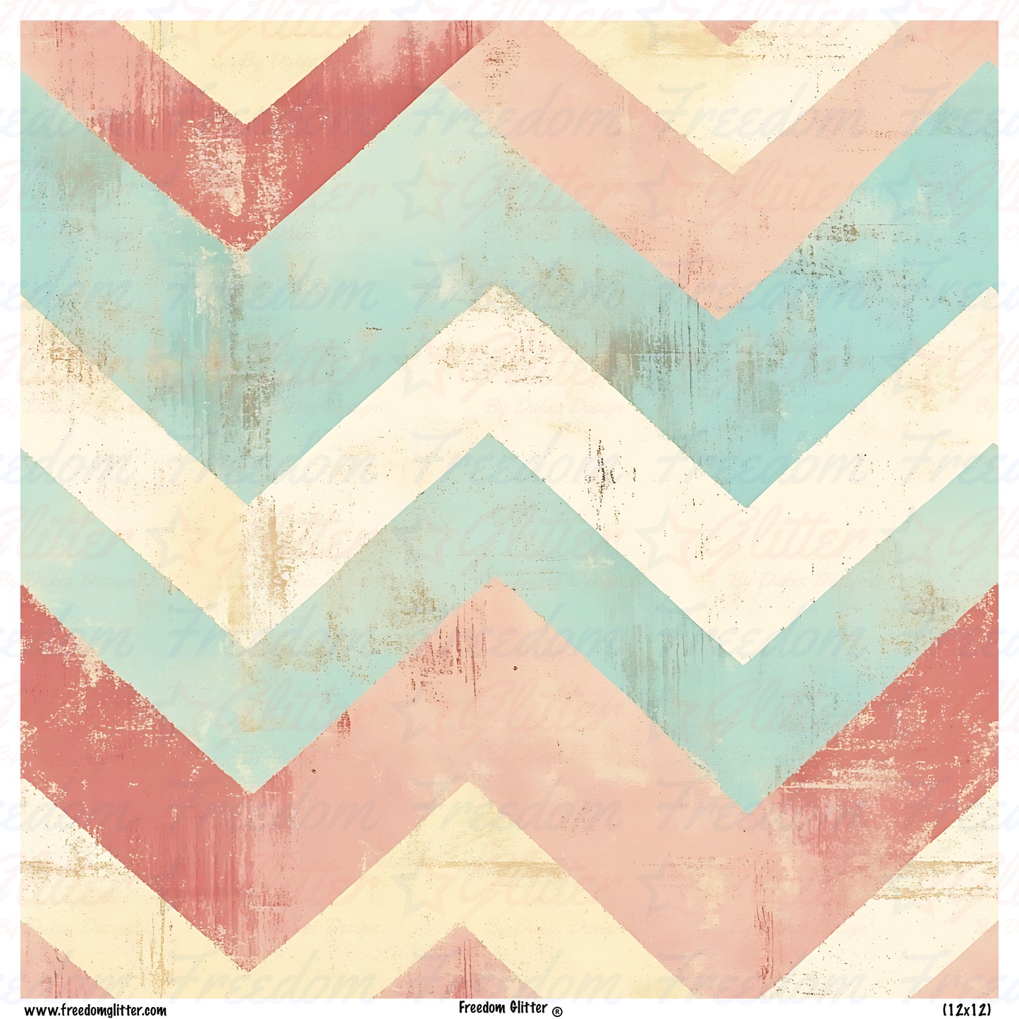 Distressed Chevron 4 (Printed Vinyl)