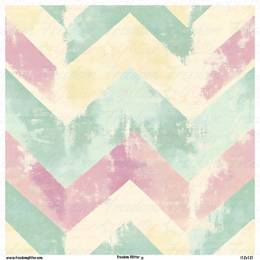 Distressed Chevron 5 (Printed Vinyl)