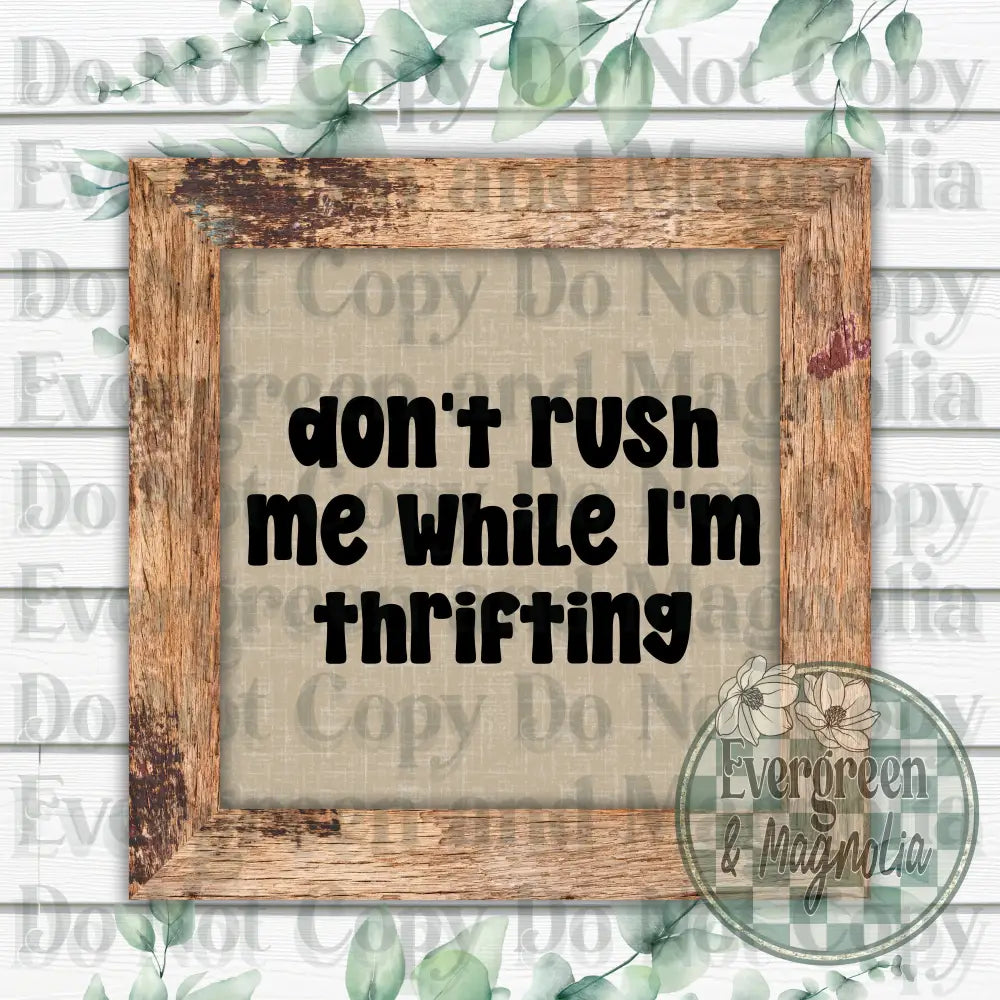 Don't rush