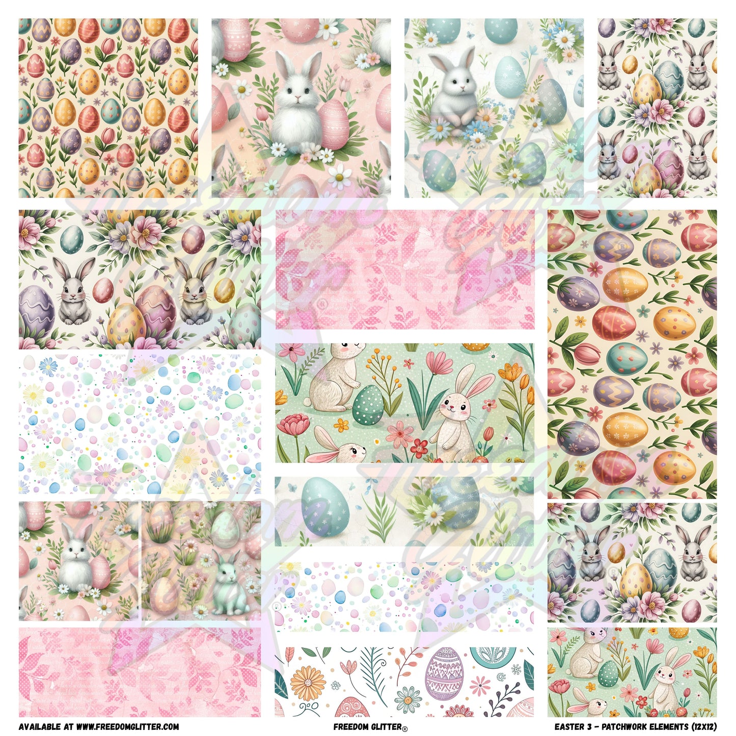 Patchwork Elements - Easter 3 (Printed Vinyl)