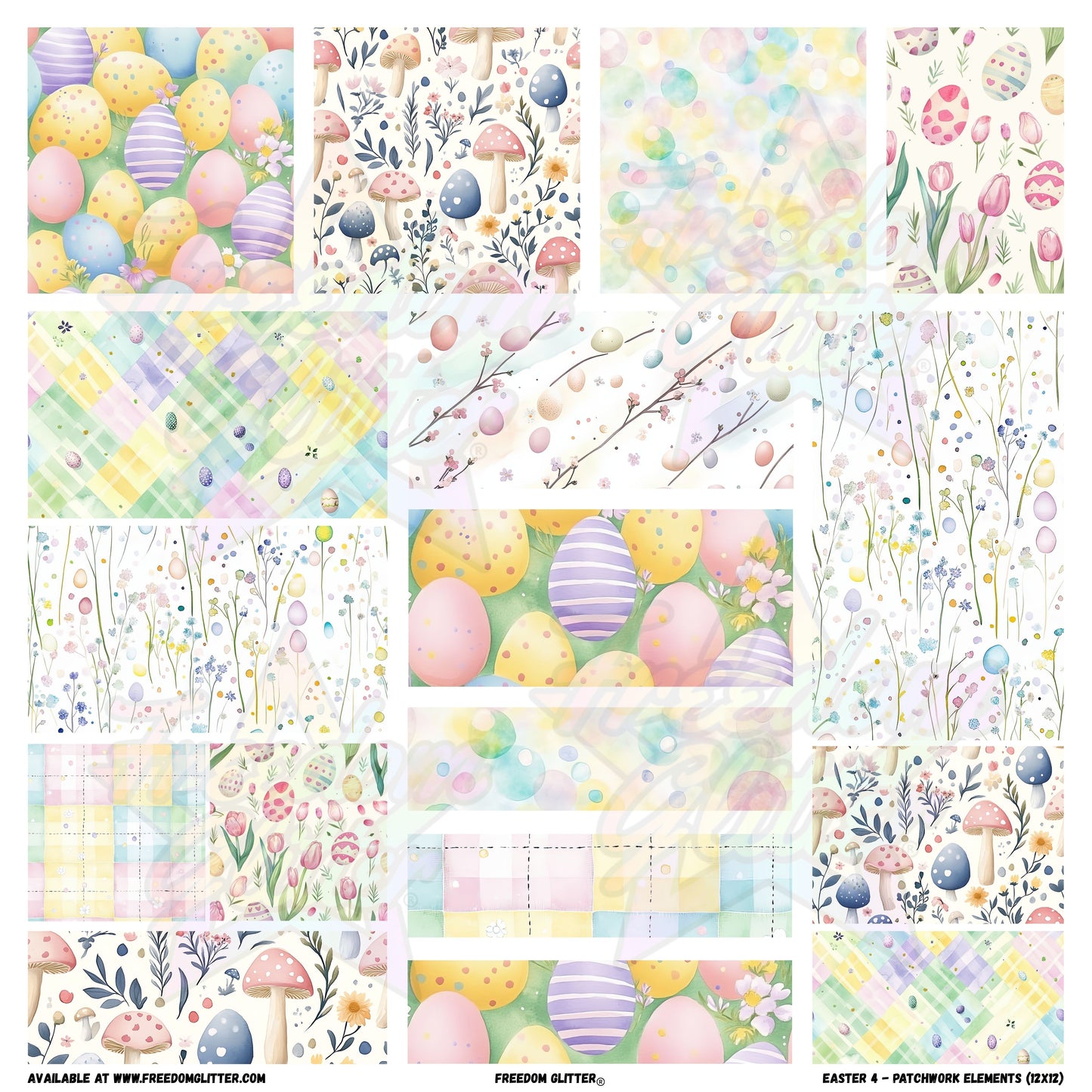 Patchwork Elements - Easter 4 (Printed Vinyl)