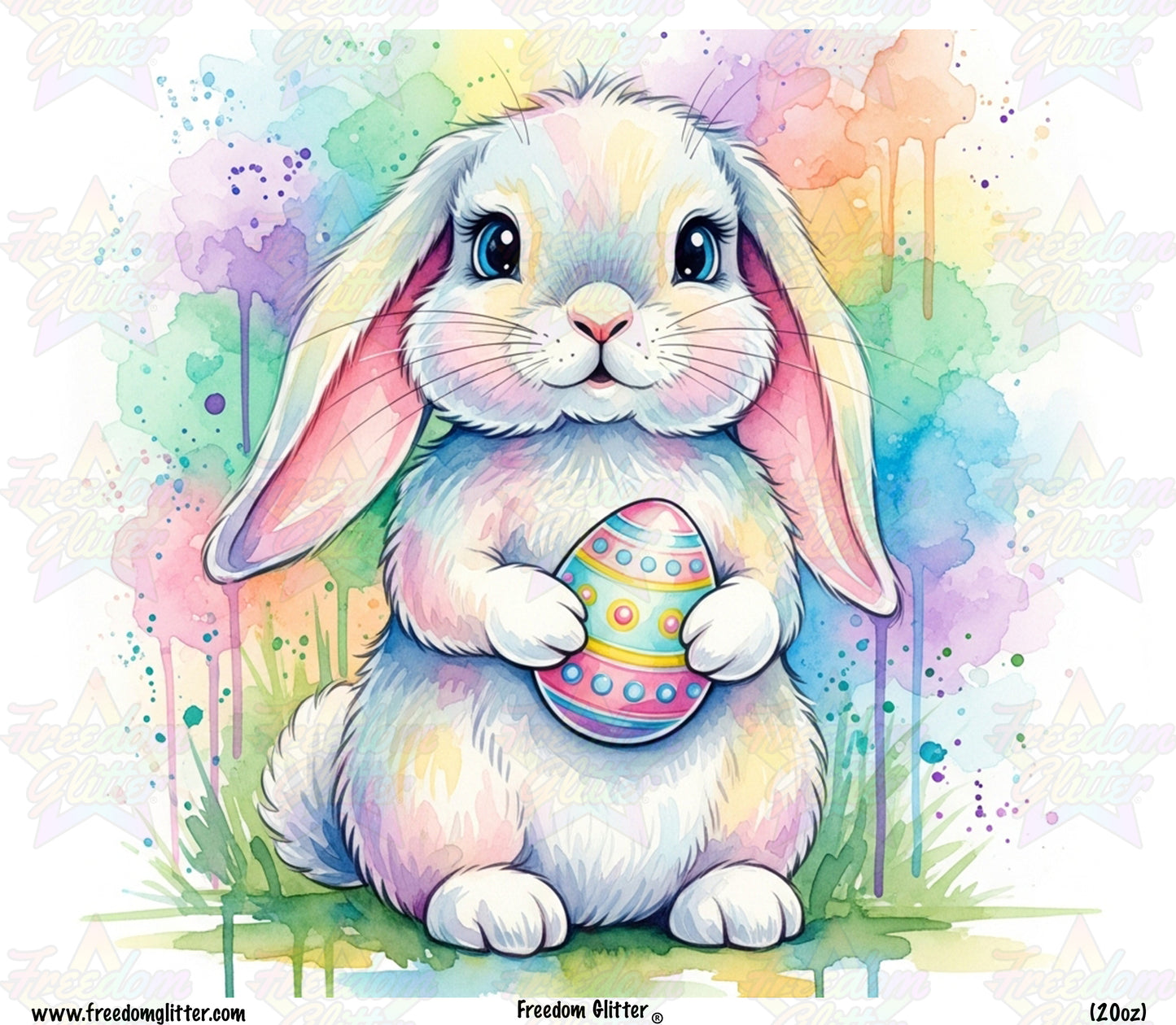 Easter Bunny Watercolor 2 (Printed Vinyl)
