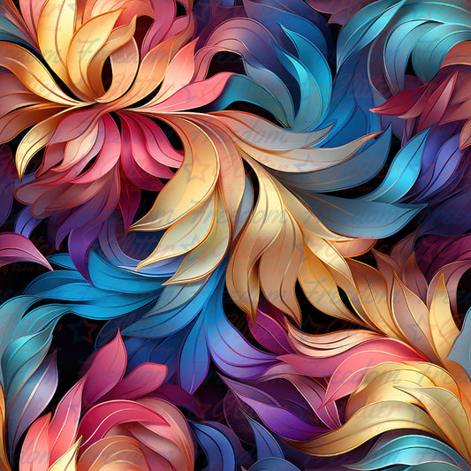 Floral Kaleidoscope 8 (Printed Vinyl)