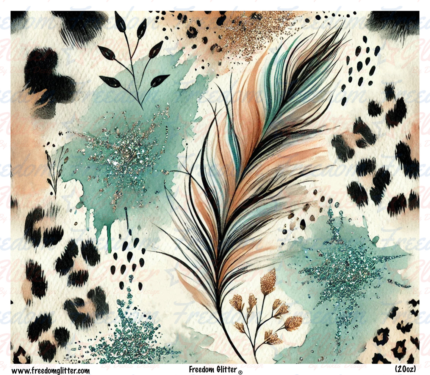 Feathers & Leopard Print (Printed Vinyl)