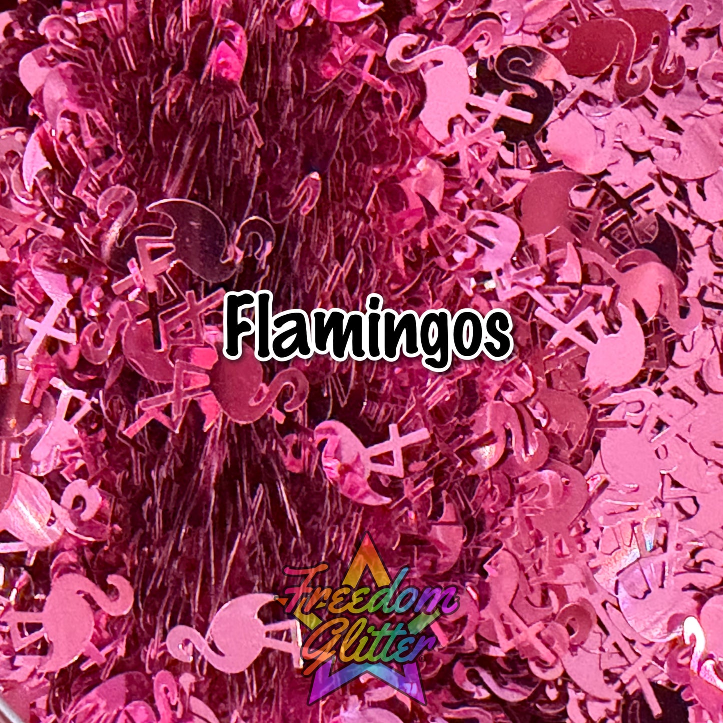 Flamingos (Shape Glitter)