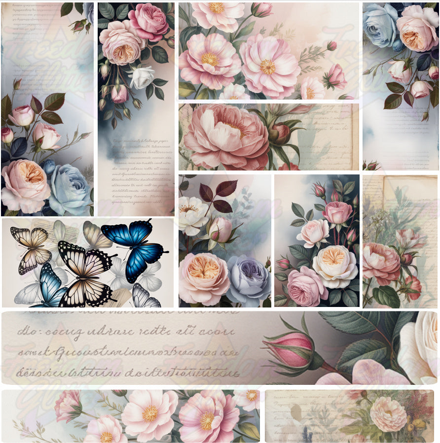 Mixed Image Sheet - Flowers 2 (Printed Vinyl)
