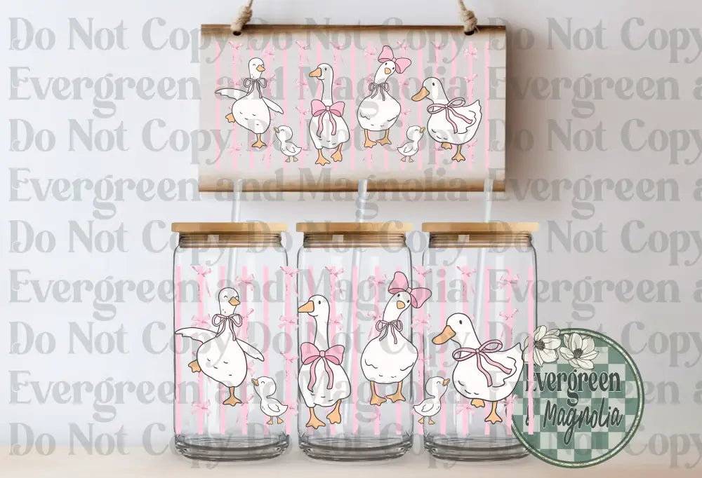 Geese Pink Stripe