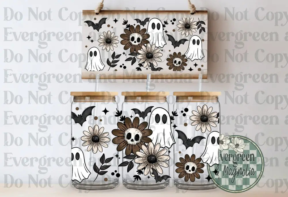 Ghost Skull Florals