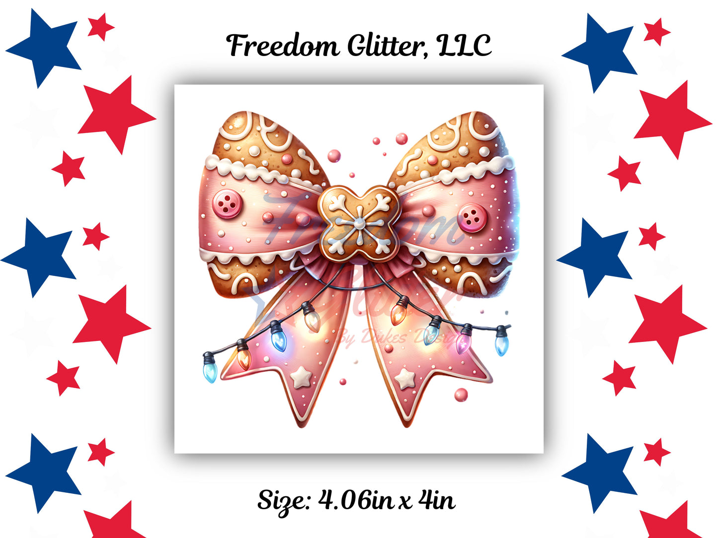 Gingerbread Coquette Bow Decal (UVDTF)