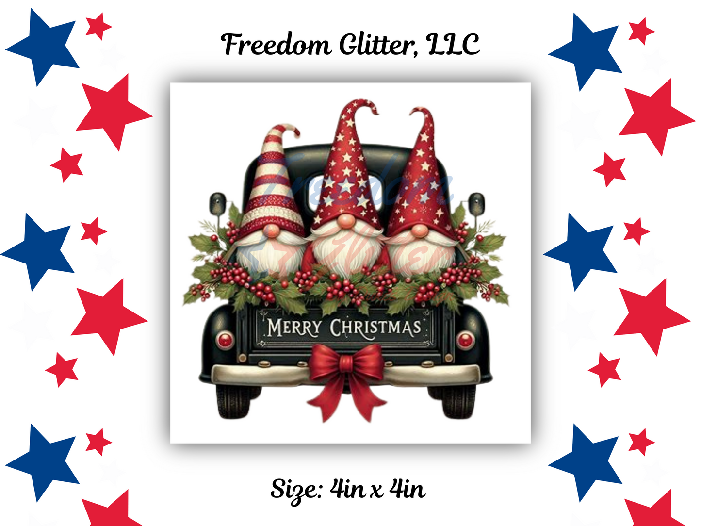 Gnome Christmas Decal (UVDTF)