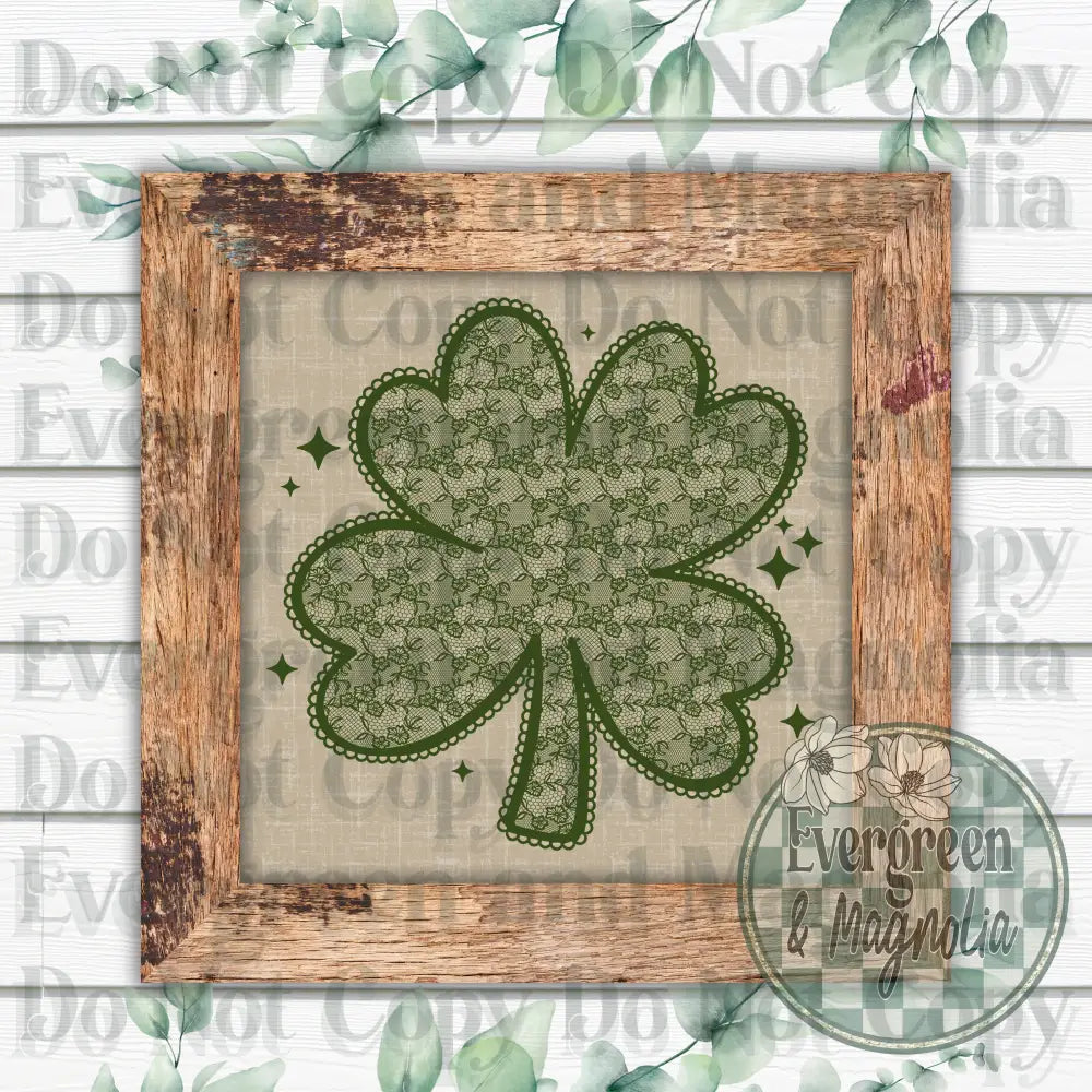 Green Lace Shamrock