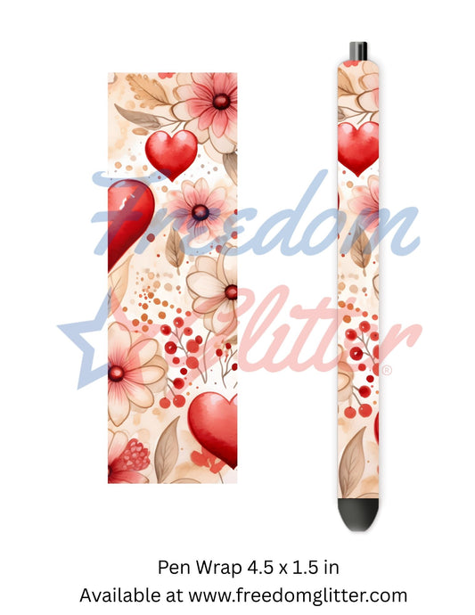 Hearts & Floral 3 (Printed Vinyl)