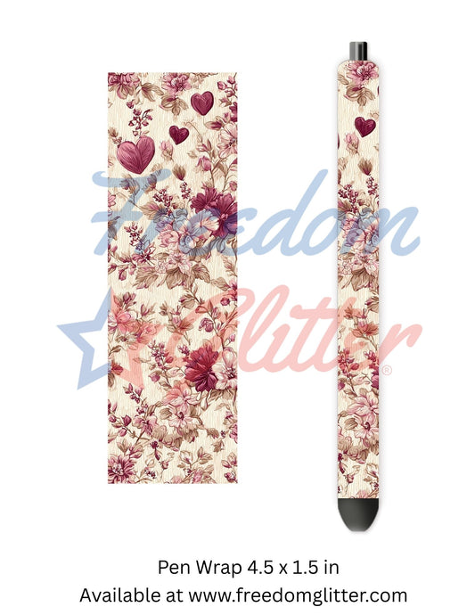 Hearts & Floral 5 (Printed Vinyl)