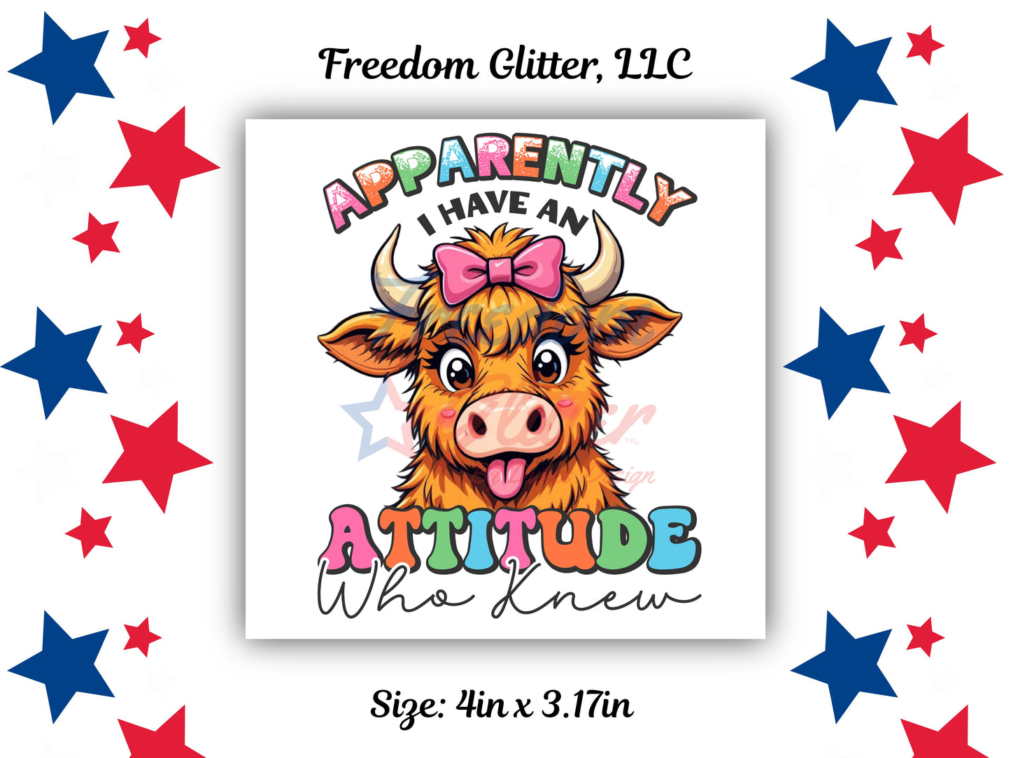 Highland Cow Attitude Decal (UVDTF)