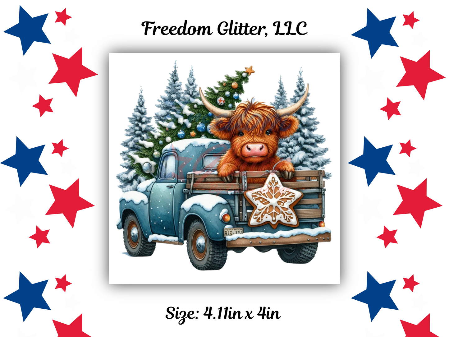 Highland Cow Christmas 2 Decal (UVDTF)