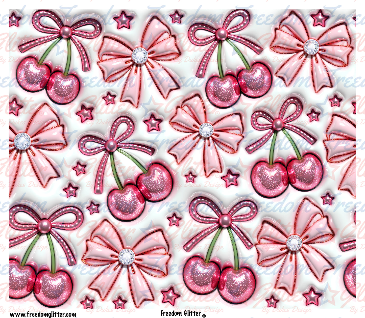 Inflated Cherries & Bows (Printed Vinyl)