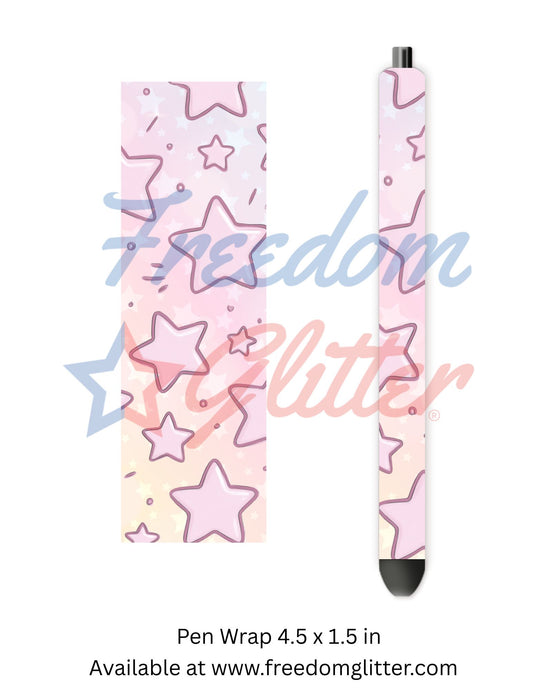 Kawaii Pastel Rainbow Doodle Stars (Printed Vinyl)