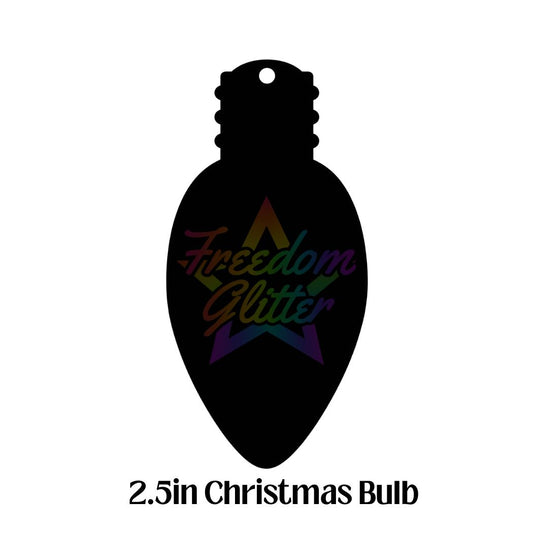 2.5in Christmas Bulb Keychain Acrylic Blank – Clear Acrylic