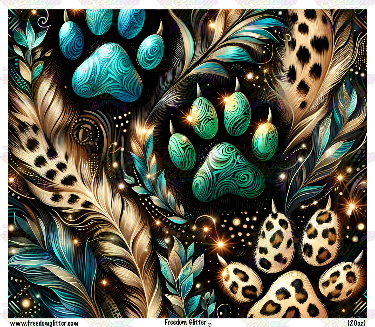 Leopard & Paw Prints (Printed Vinyl)