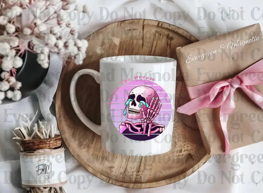Living the dream skelly pink