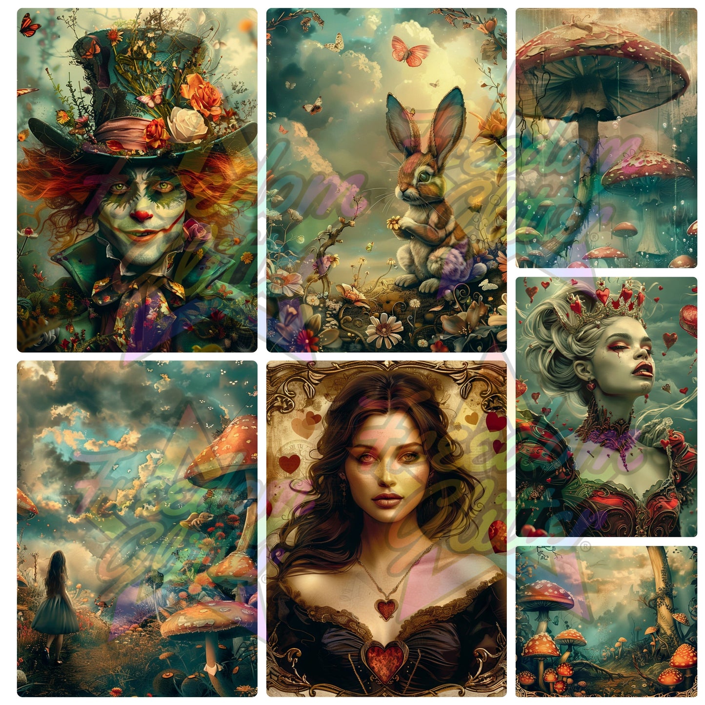 Mixed Image Sheet - Alice 8 (Printed Vinyl)