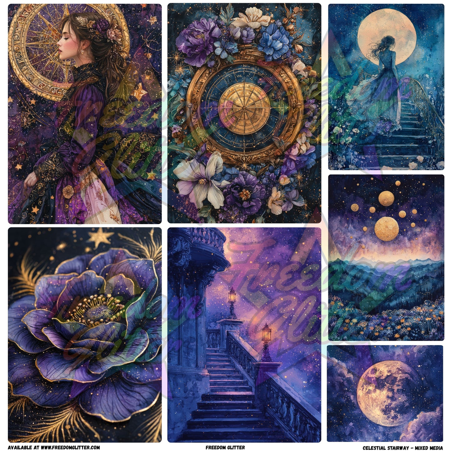 Mixed Image Sheet - Celestial Stairway (Printed Vinyl)