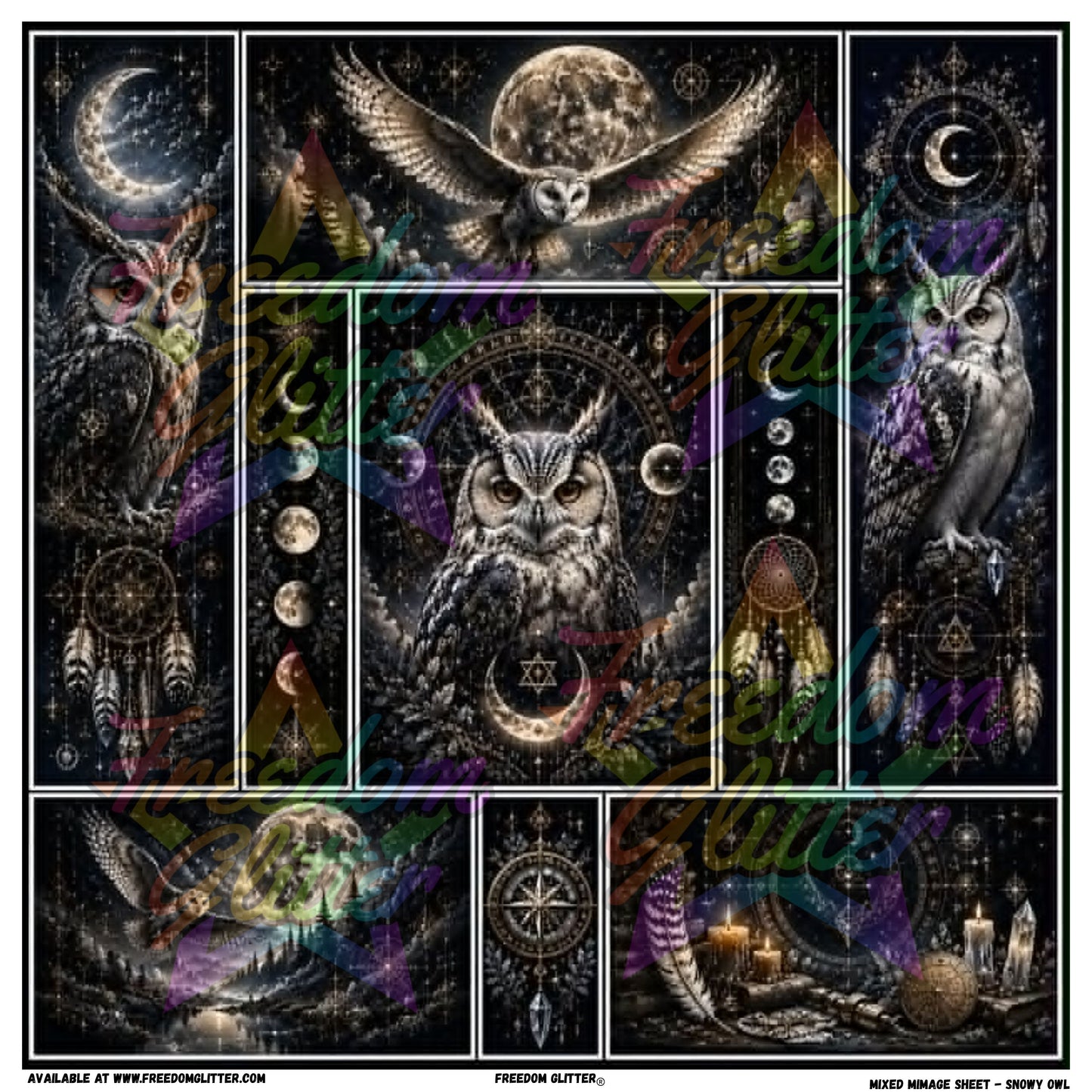 Mixed Image Sheet - Snowy Owl (Printed Vinyl)