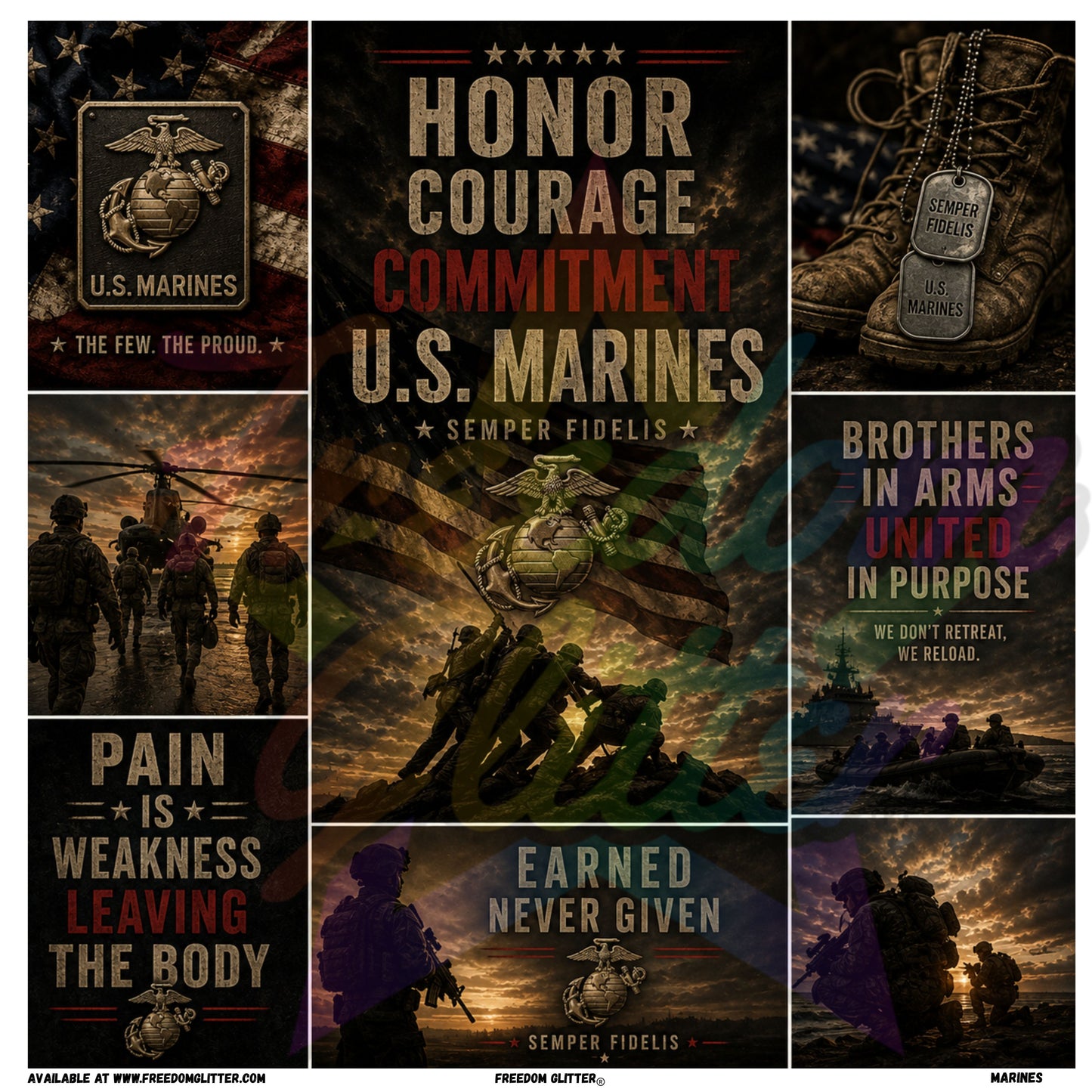 Mixed Image - Marines (Printed Vinyl)