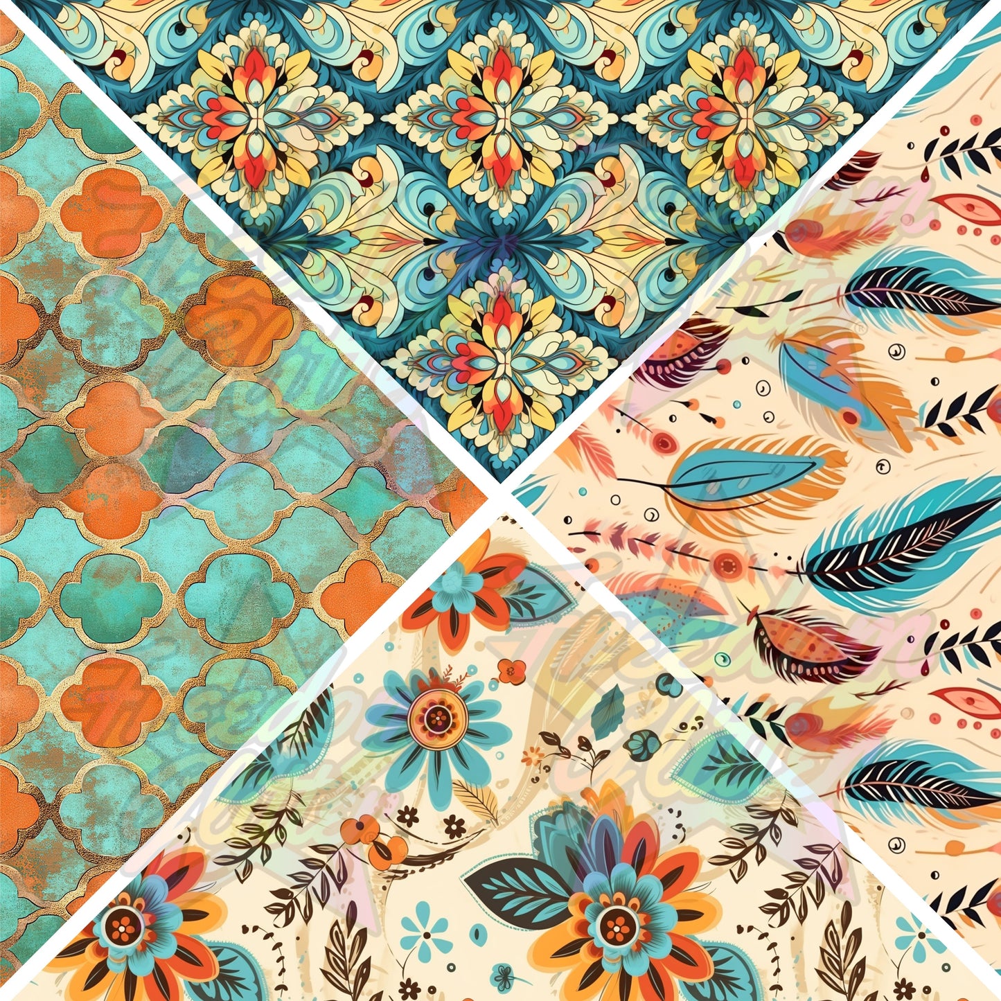 Mixed Triangles - Southwestern 2 (Printed Vinyl)