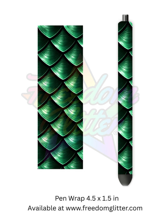 Metallic Dragon Scales - Emerald Green (Printed Vinyl)