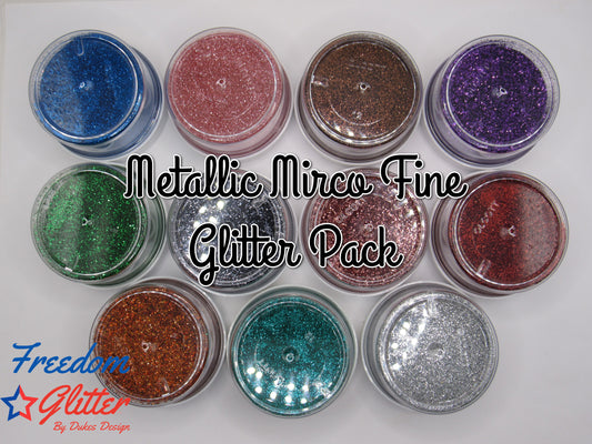 Metallic Micro Fine Glitter Pack