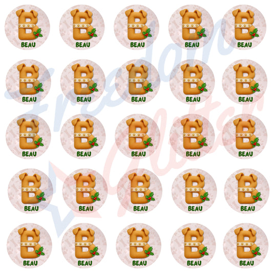 Customized Christmas Pet Gift Tags - Cute Dog Ears