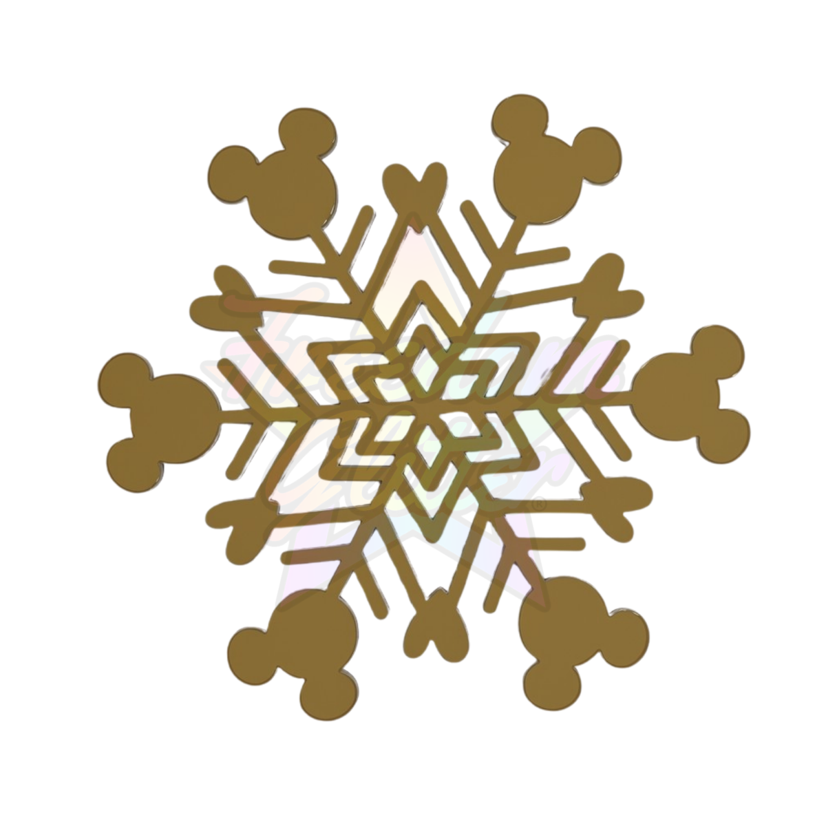 Mouse Head Snowflake 4 Acrylic Ornament Blank – 4"