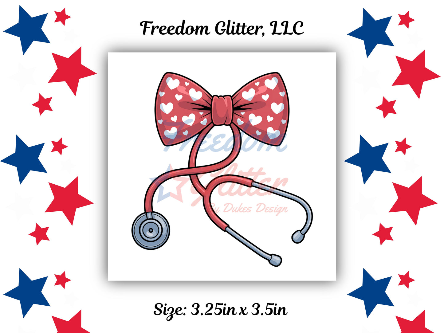 Stethoscope Bow Decal (UVDTF)