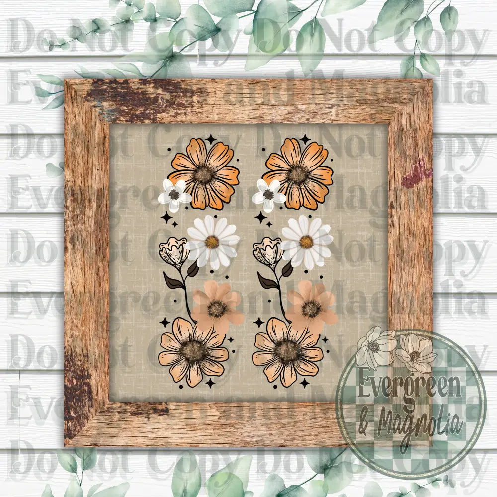 Orange Floral Skellie 2