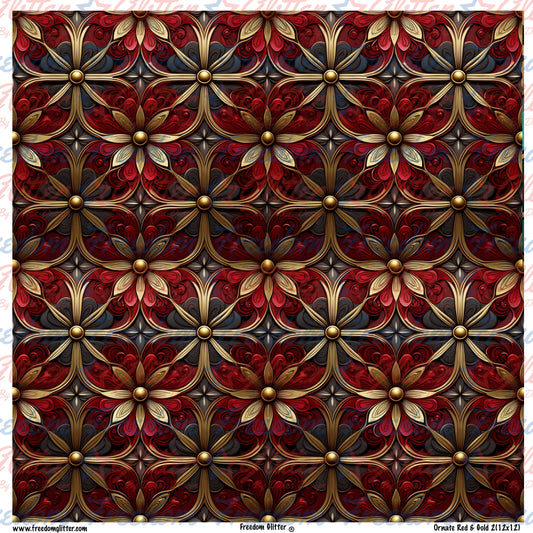 Ornate Red & Gold 2 (Printed Vinyl)