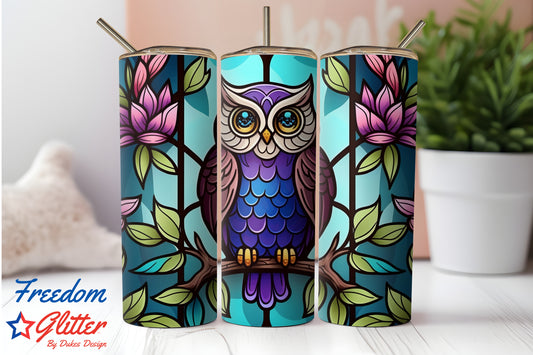 Stained Glass Owl 1 (Printed Vinyl)
