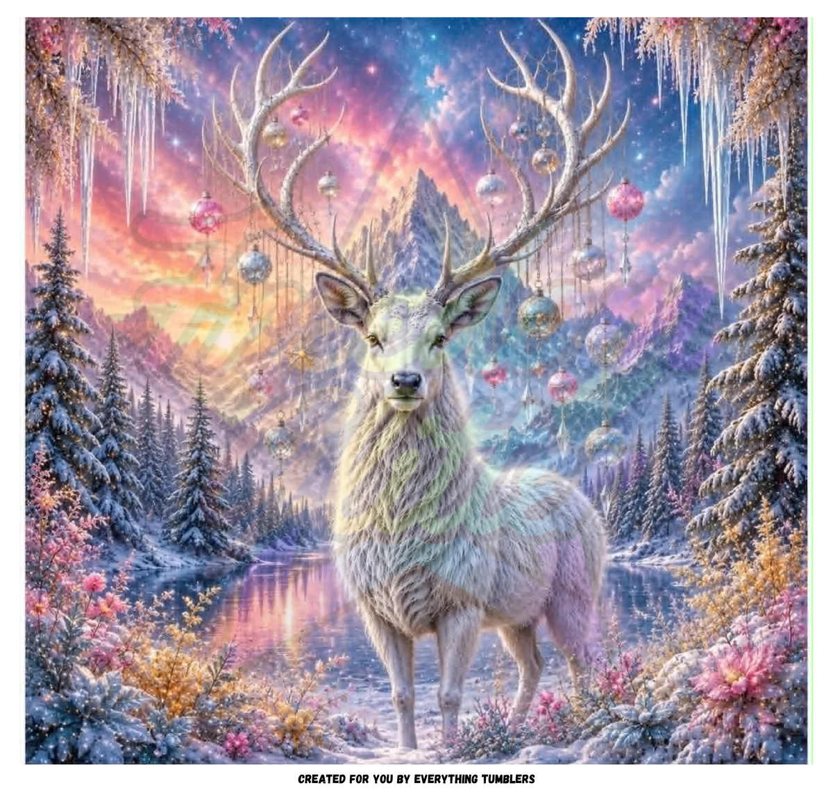 Pastel Holiday Reindeer (Printed Vinyl)