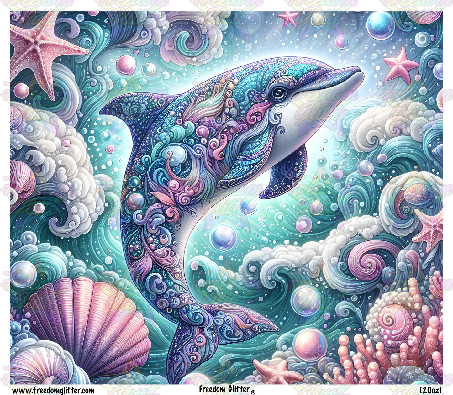Pastel Mandala Dolphin (Printed Vinyl)