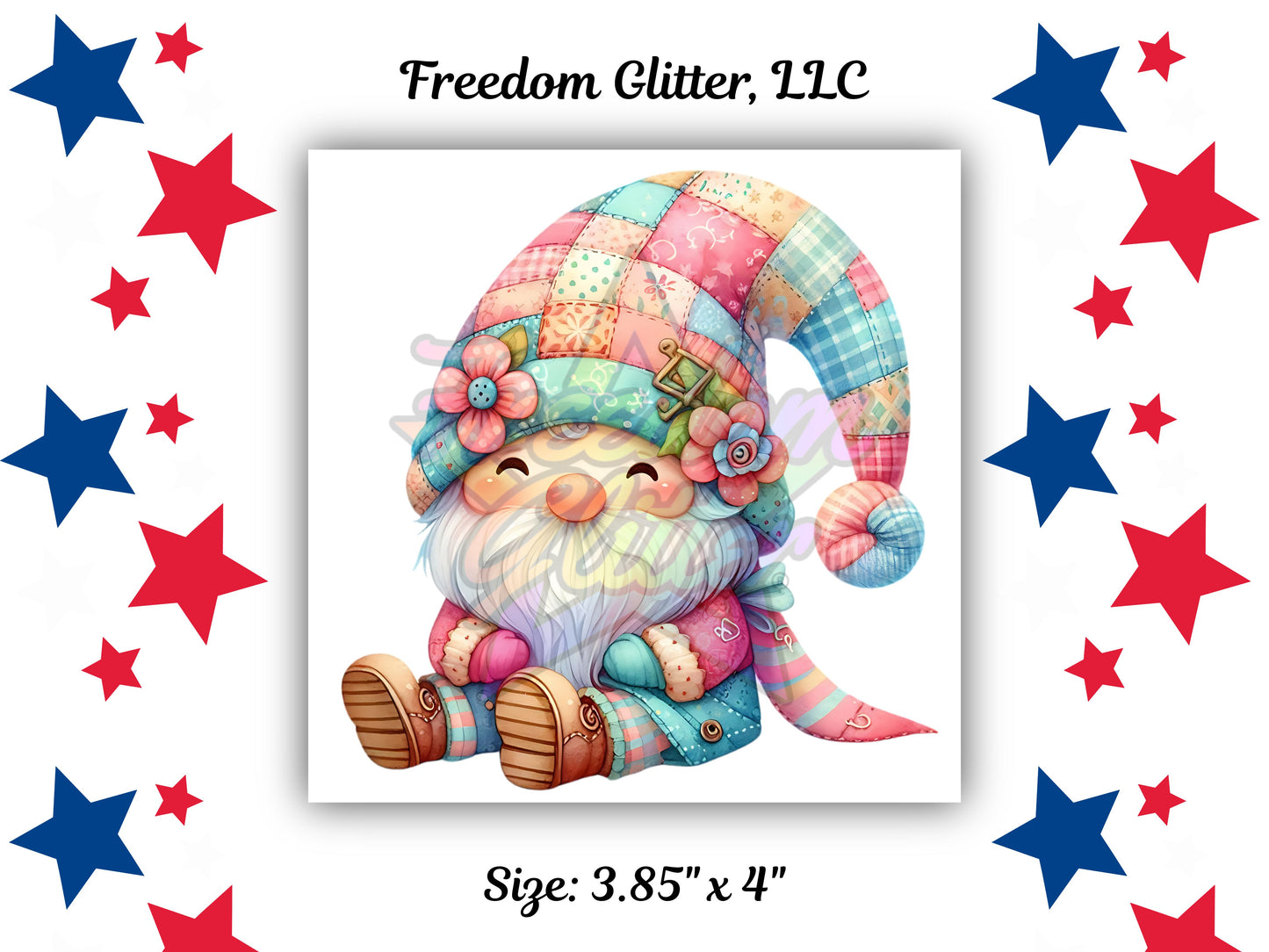 Pastel Patchwork Gnome 11 (UVDTF)