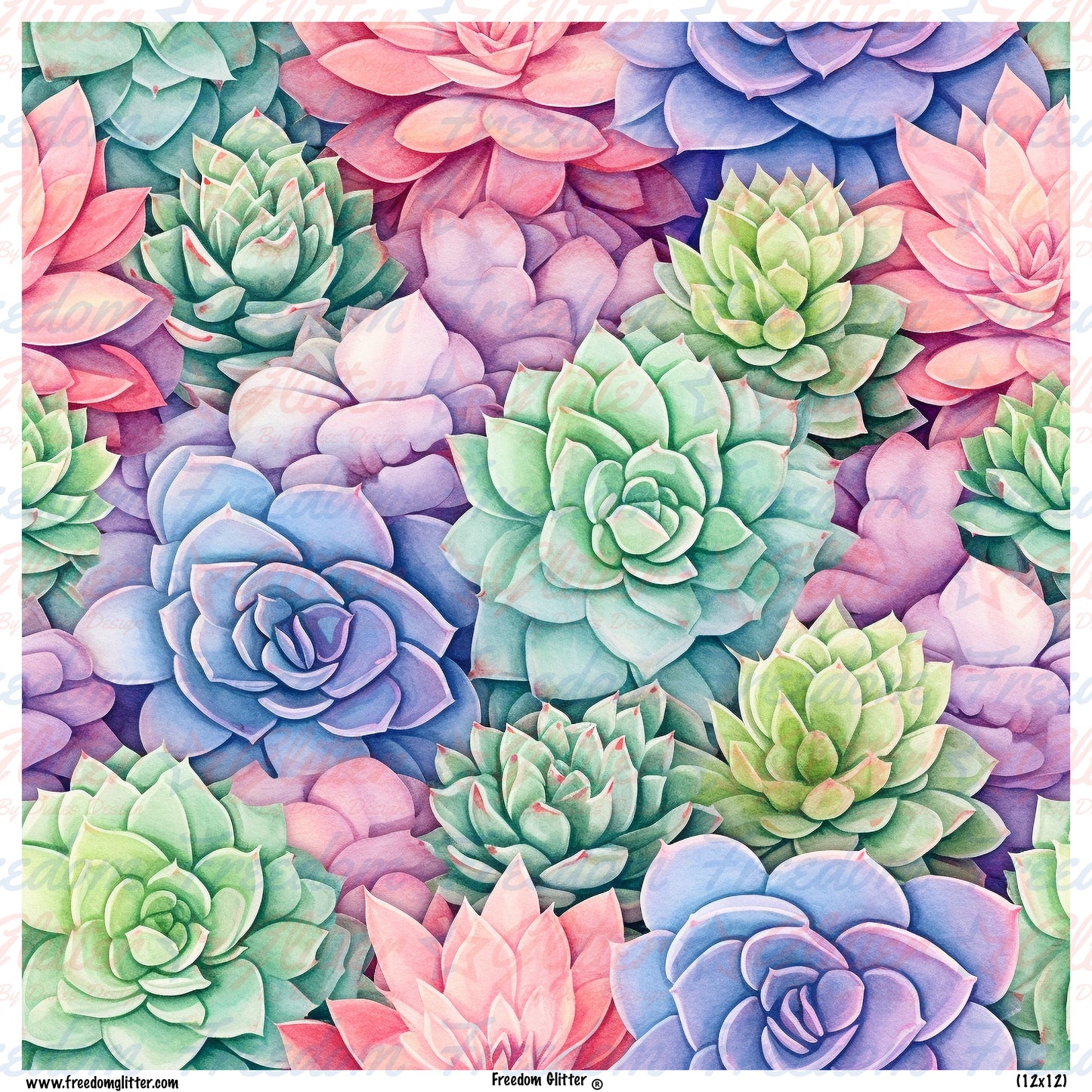 Pastel Succulents (Printed Vinyl)