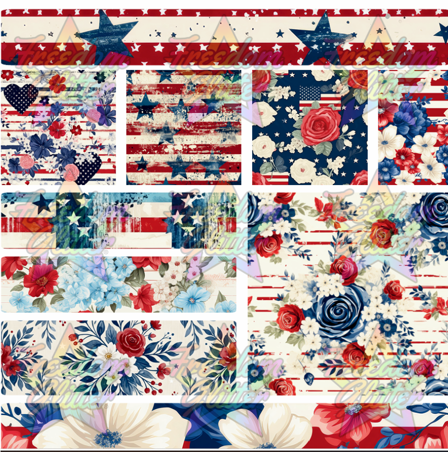 Mixed Image Sheet - Patriotic 3 (Printed Vinyl)