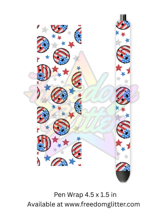 Patriotic Smileys (Printed Vinyl)
