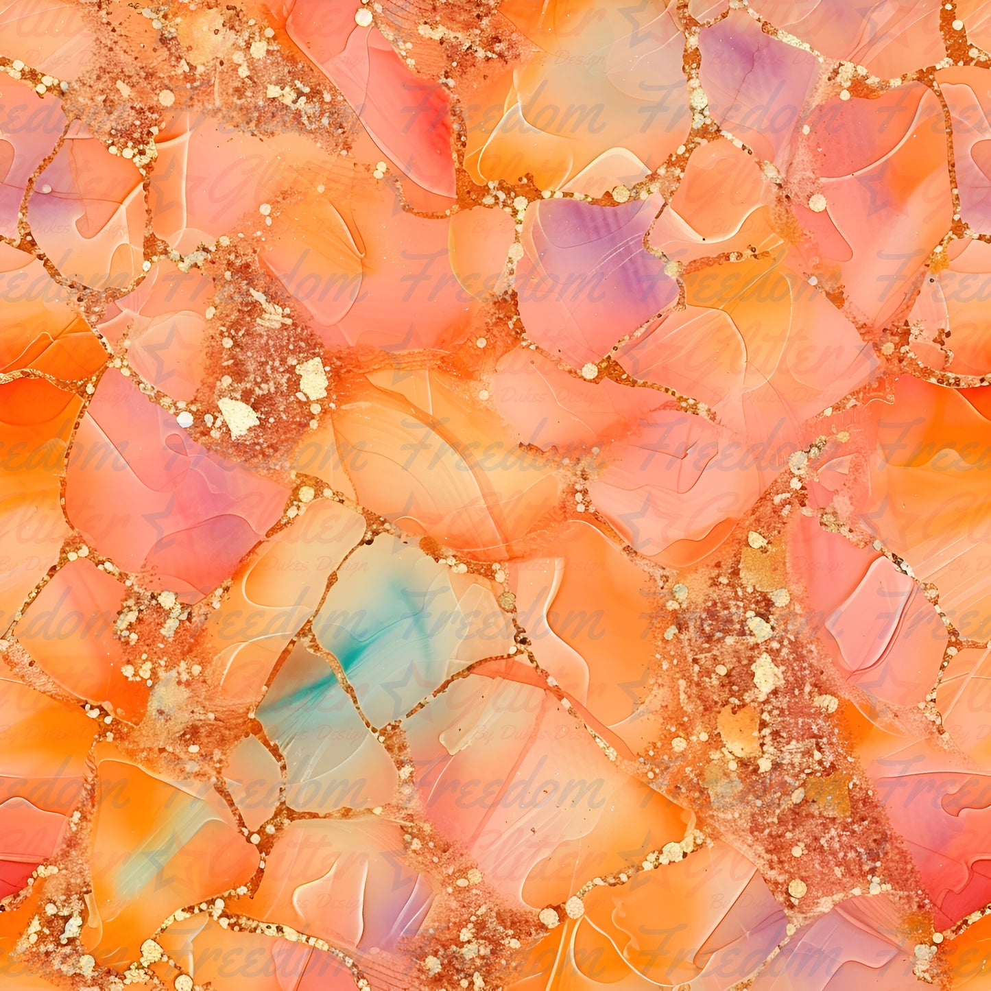 Peach Marble 4 (Printed Vinyl)