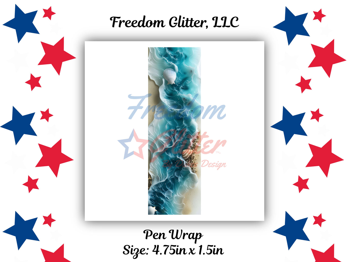 Pen Wrap - Beach Resin 10 Decal (UVDTF)